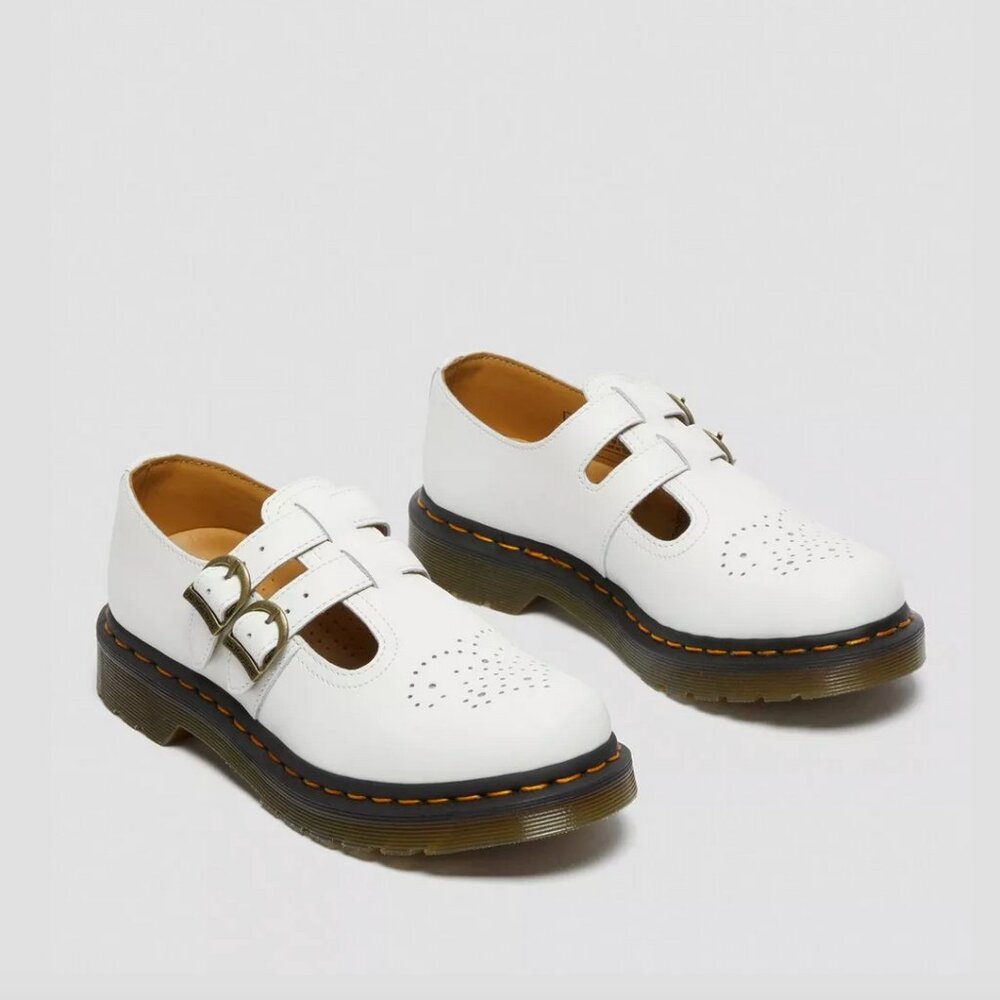 Dr. Marten's - Smooth Leather White Mary Janes. Original box